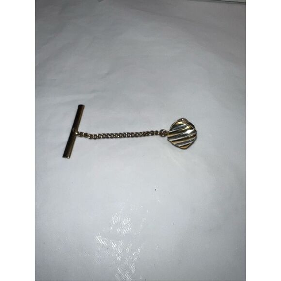 Vintage Gold and Silver Tone Tie Tack Pin - Picture 1 of 4